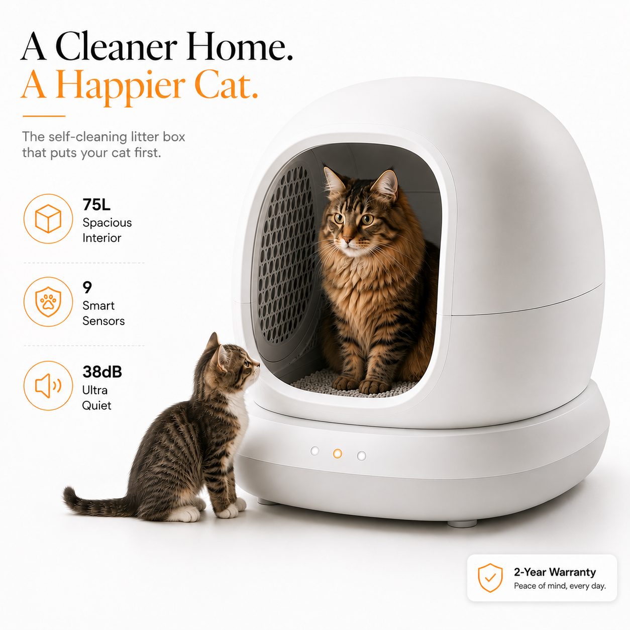 Never Scoop Again — The Smart Litter Box Your Cat Will Love
