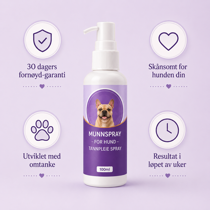 Munnspray for hund — daglig tannpleie uten børste